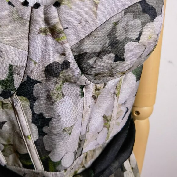 Zimmermann Balance linen and silk bustier dress AU 1 - Picture 9 of 14